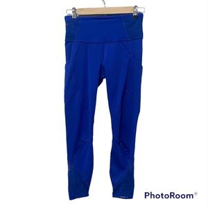 Lululemon Royal blue Mesh Leggings